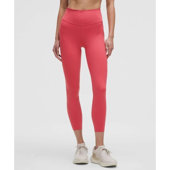 Lululemon Desert Red Fast and Free High-Rise Tight Leggings Size 6 41865 - Picture 2 of 14